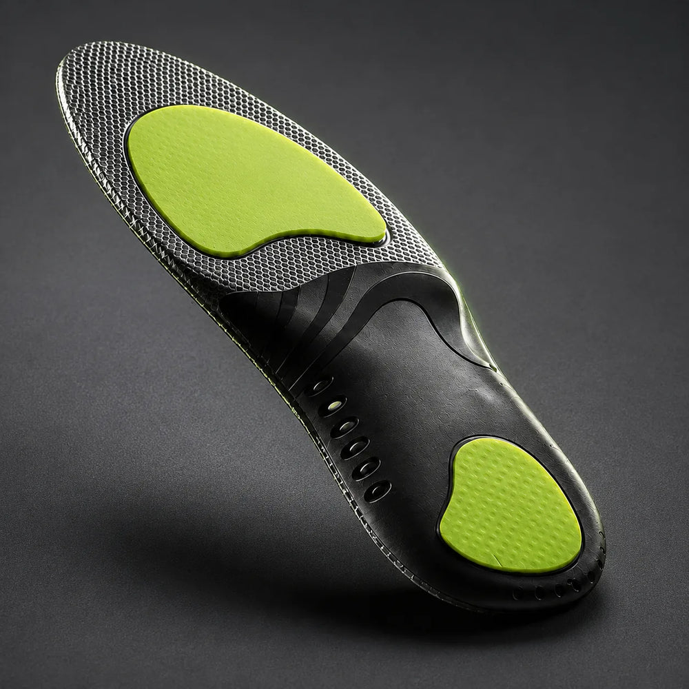 SOLVIX insole side profile showing the firm 35mm ArchCore arch