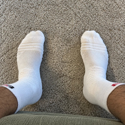 Customer photo of the socks