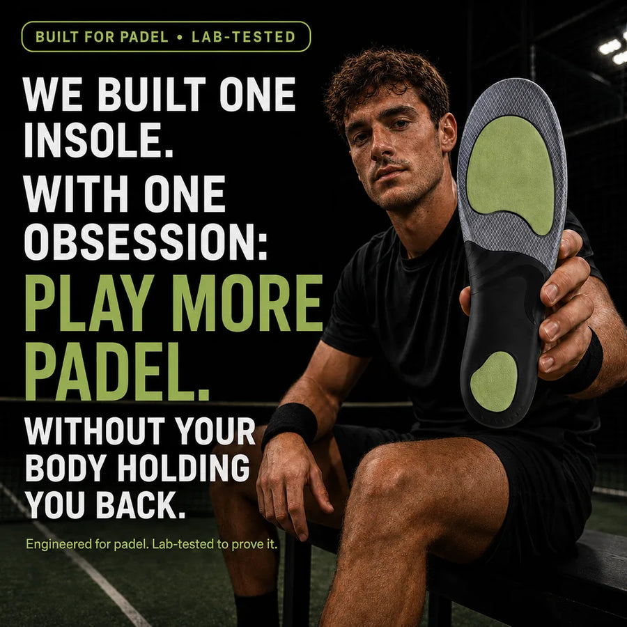 SOLVIX padel insole — lifestyle hero
